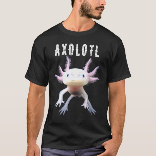Axolotlメキシコ歩く魚かわいい両生類スミリン Tシャツ (正面)