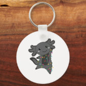 Axolotlメリークリスマスウィンター動物Axolotls キーホルダー (正面)