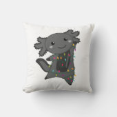Axolotlメリークリスマスウィンター動物Axolotls クッション (正面)