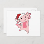 Axolotlメリークリスマスウィンター動物Axolotls ポストカード (正面/裏面)