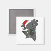 Axolotlメリークリスマスウィンター動物Axolotls マグネット (正面/裏面)