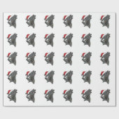 Axolotlメリークリスマスウィンター動物Axolotls ラッピングペーパー (フラット)