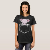 Axolotl内ポケットあなたを見て歩く魚の斧 Tシャツ (正面フル)