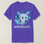 Axolotl愛おもしろい者Gamesalotlゲーミングアクソロットキッズ Tシャツ (デザイン正面)
