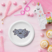 Axolotl様々な種類のAxolotls甘い動物Ba ペーパープレート (パーティー)