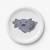 Axolotl様々な種類のAxolotls甘い動物Ba ペーパープレート (正面)