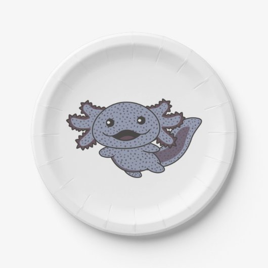 Axolotl様々な種類のAxolotls甘い動物Ba ペーパープレート (正面)