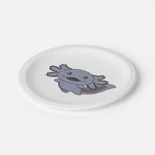 Axolotl様々な種類のAxolotls甘い動物Ba ペーパープレート (アングル)