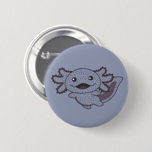 Axolotl様々な種類のAxolotls甘い動物Ba 缶バッジ (正面&裏面)