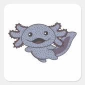 Axolotl様々な種類のAxolotls甘い動物Sq スクエアシール (正面)