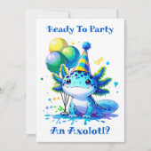 Axolotl男の祝子の誕生日パーティー 招待状 (正面)