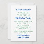 Axolotl男の祝子の誕生日パーティー 招待状 (裏面)