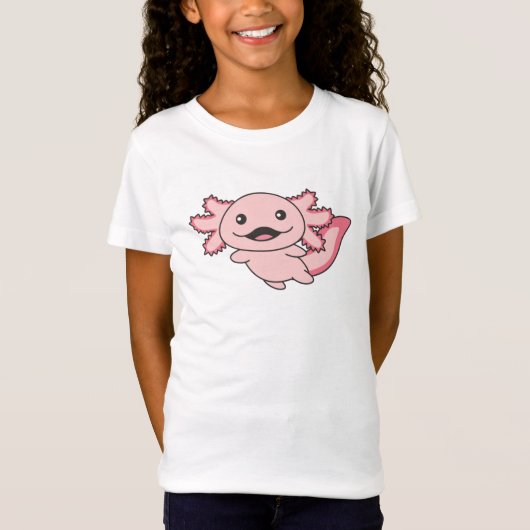 Axolotl違うタイプかわいい動物C Tシャツ (正面)