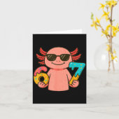 Axolotl 67 Meme Six Seven Funny Ice Cream Drip  カード (黄色い花)