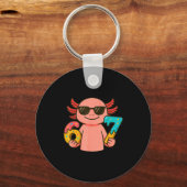 Axolotl 67 Meme Six Seven Funny Ice Cream Drip  キーホルダー (正面)