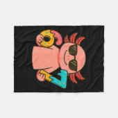 Axolotl 67 Meme Six Seven Funny Ice Cream Drip  フリースブランケット (正面(横))