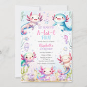 Axolotl A-Lot-l Fun Birthday Invitation 招待状 (正面)