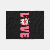 Axolotl Animals With Hearts Love Premium Tri-blend フリースブランケット (正面(横))