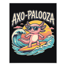 Axolotl Axo-Palooza parody 90s music festival フォトプリント