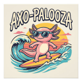 Axolotl Axo-Palooza parody 90s music festival tan フォトプリント
