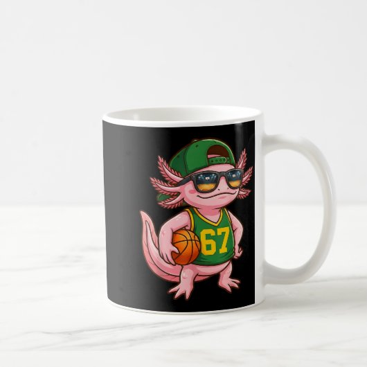 Axolotl Basketball 67 Gen Alpha Slang Srts Men Boy コーヒーマグカップ (右)