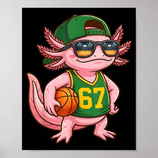Axolotl Basketball 67 Gen Alpha Slang Srts Men Boy ポスター (正面)
