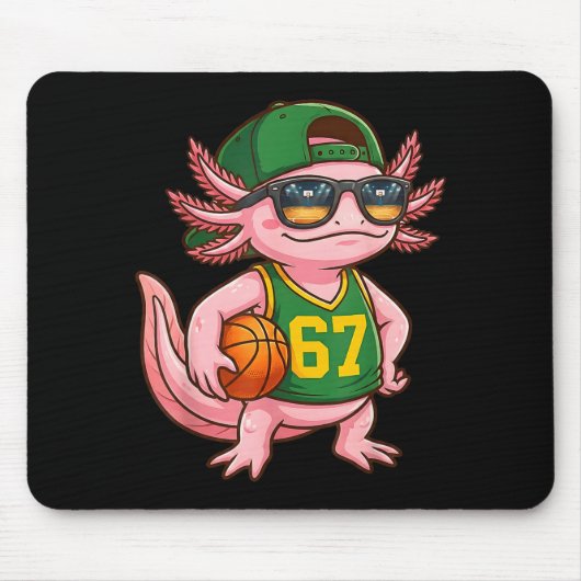 Axolotl Basketball 67 Gen Alpha Slang Srts Men Boy マウスパッド (正面)