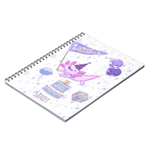 Axolotl birthday ノートブック (左側)