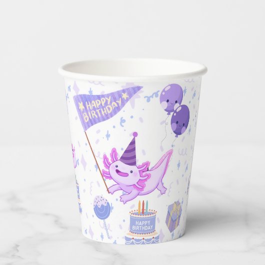 Axolotl birthday 紙コップ (裏面)