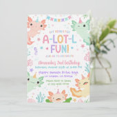 Axolotl Birthday Invitation, Under the Sea Party 招待状 (スタンド正面)