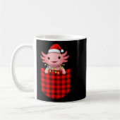 Axolotl Buffalo Red Plaid Cket Christmas Funny Men コーヒーマグカップ (左)