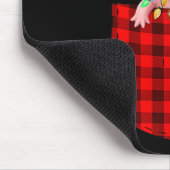 Axolotl Buffalo Red Plaid Cket Christmas Funny Men マウスパッド (コーナー)