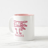 Axolotl by Álvaro ツートーンマグカップ (正面左)