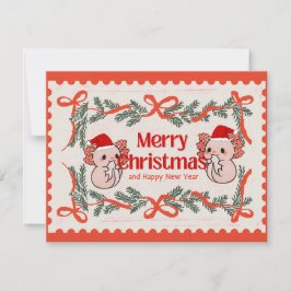 Axolotl christmas シーズンカード
