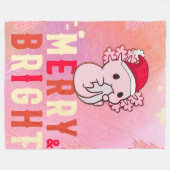 Axolotl christmas  フリースブランケット (正面(横))