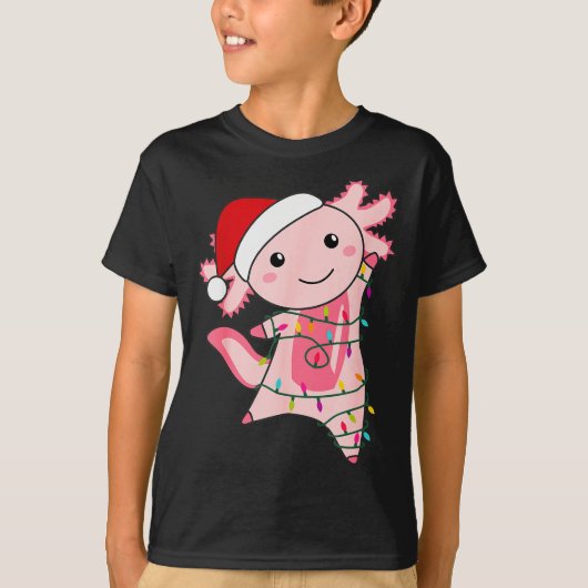 Axolotl Christmas Fairy Light Christmas Axolotl  Tシャツ (正面)