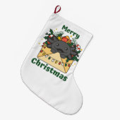 Axolotl Christmas Letter Winter Animals Axolotls ラージクリスマスストッキング (正面 (吊り時))