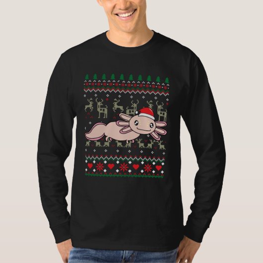Axolotl Christmas  Tree  Animal Tシャツ (正面)