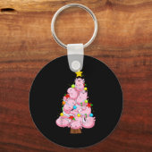 Axolotl Christmas Tree Ornament Fish Axolotl Anima キーホルダー (正面)