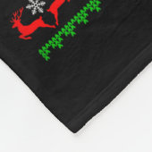 Axolotl Christmas Ugly Sweater Santa Axolotl Head  フリースブランケット (角)