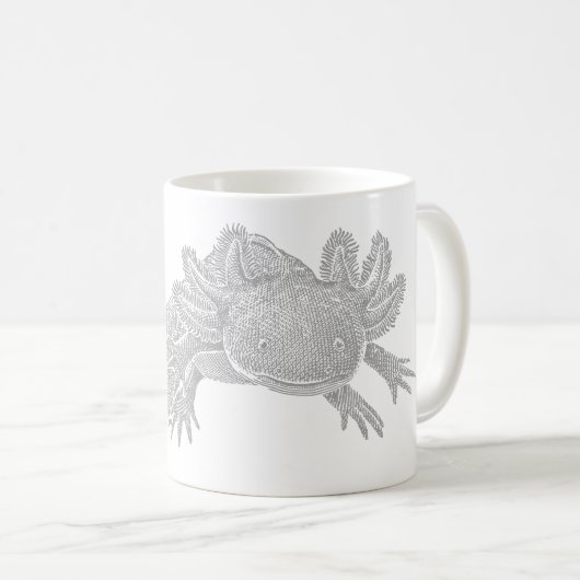 Axolotl Coffee Mug - GRAY コーヒーマグカップ (正面右)