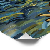 Axolotl Coffee Starry Night Dream ポスター (コーナー)