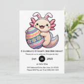 Axolotl Easter Joy Birthday 招待状 (スタンド正面)