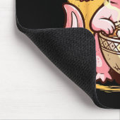 Axolotl Eating Ramen Noodles  マウスパッド (コーナー)