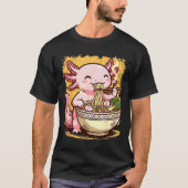 Axolotl Eating Ramen Noodles Tシャツ (正面)