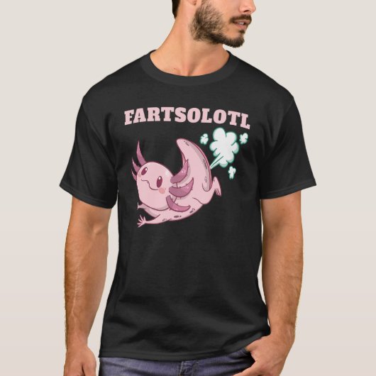 Axolotl Fart Fartalotlメキシコの魚の動物Axolot Tシャツ (正面)