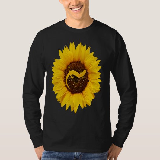 Axolotl  For Women Men Salamander Pet Sunflower Tシャツ (正面)