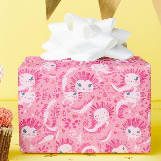 Axolotl gift wrap ラッピングペーパー