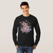 Axolotl Halloween Skull Creepy Axolotl Pastel Goth Tシャツ (正面フル)