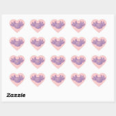 Axolotl Heart Stickers - PURPLE & PINK - 20 Sheet ハートシール (シート)